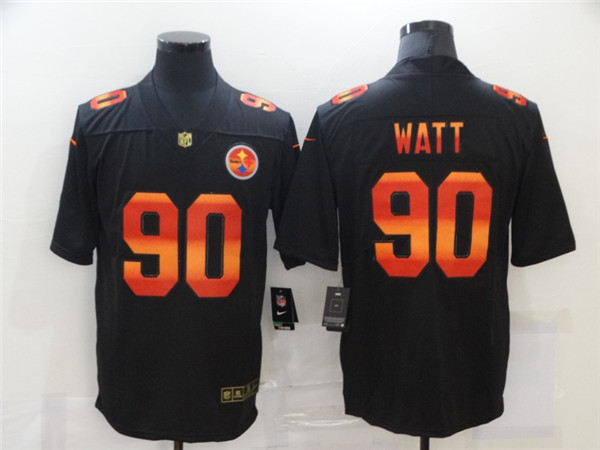 Men's Pittsburgh Steelers #90 T. J. Watt 2020 Black Fashion Limited Stitched NFL Jersey